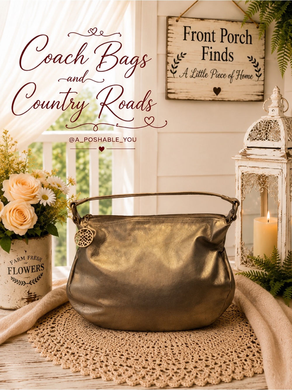 Coach Allie Leather Hobo Shoulder bag